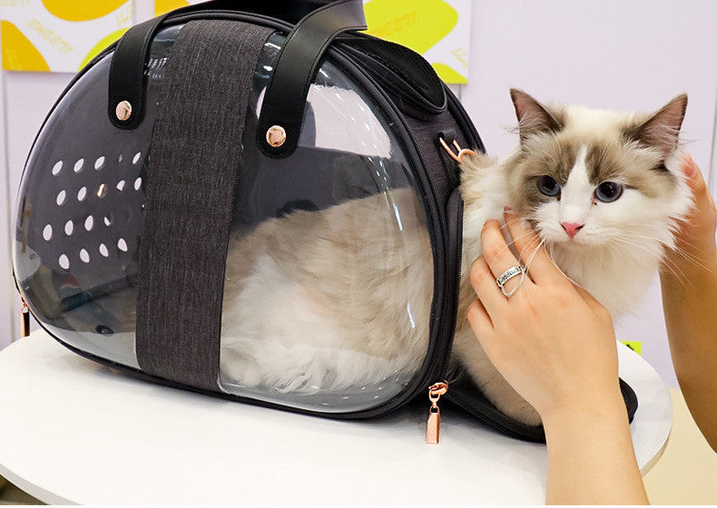 Sac à dos transparent noir pour animal
